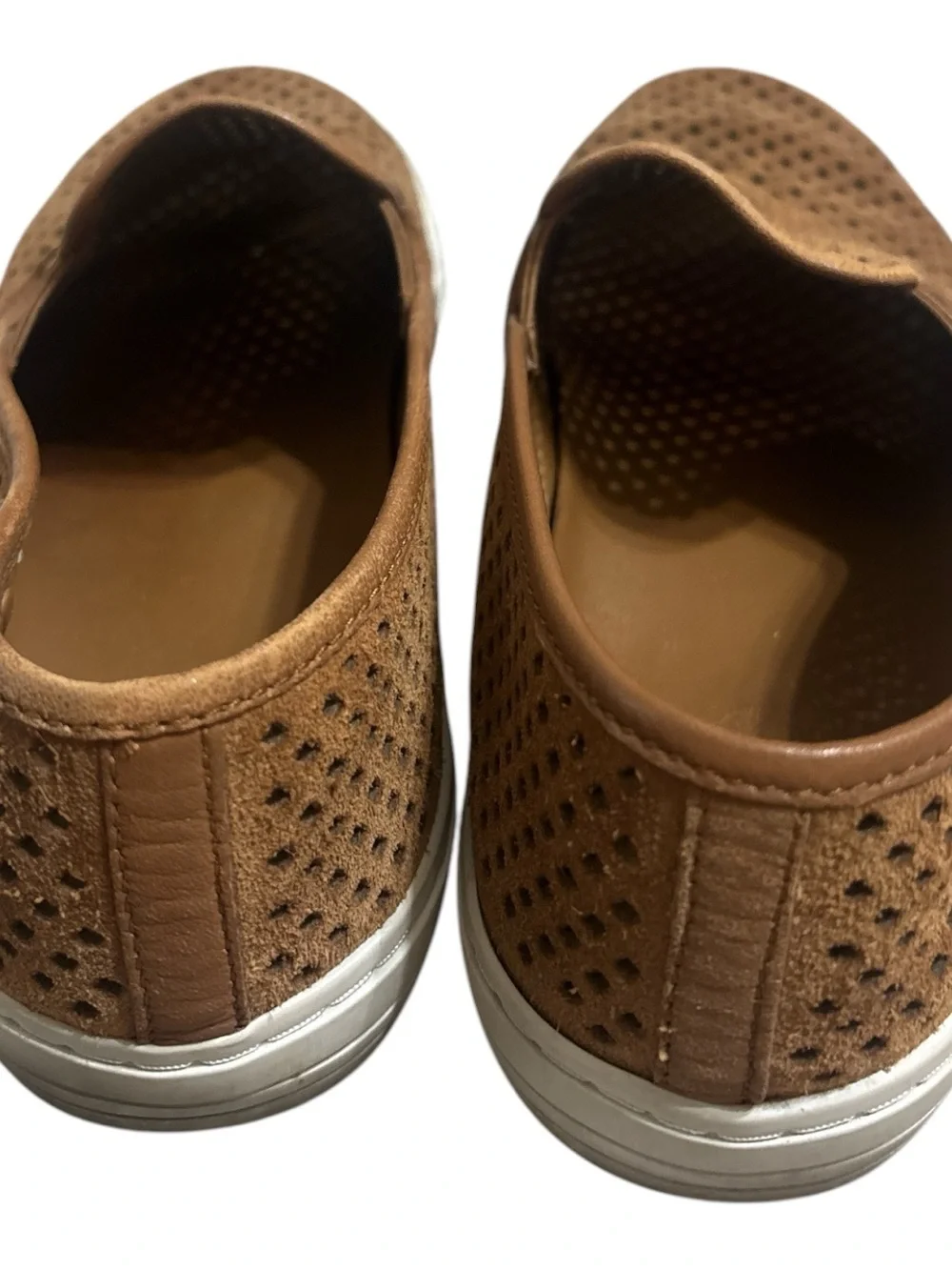 Tory Burch Jesse Perforated Sneaker Size 8 Brown Tan